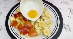 Recept na bábovku s jablky a banánem Recept na bábovku s jablky a banánem