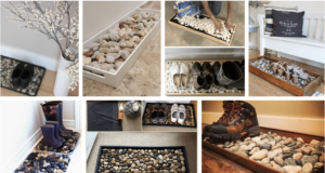 Vyrobte si pomocí „kačírku“ tuto originální rohožku: 20+ inspirací pro vás!