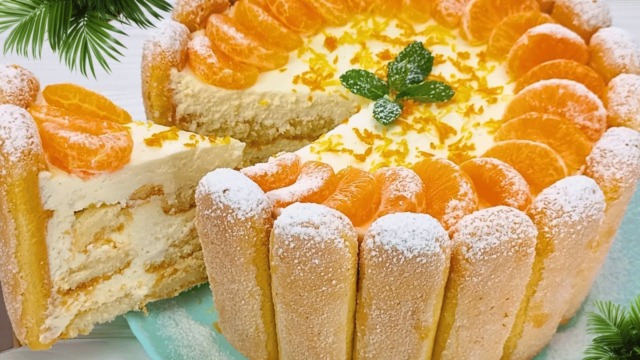 Zázračný piškotovo-mandarínkový dezert se smetany a krémem z mascarpone - Bez pečení! Zázračný piškotovo-mandarínkový dezert se smetany a krémem z mascarpone - Bez pečení!