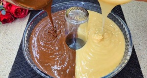 Dvoubarevná vláčná bábovka – Snadná a rychlá příprava! Dvoubarevní lehký vláčný koláč ve tvaru bábovky - Snadná a rychlá příprava!