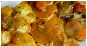 Recept na námořnické řízky s pečenými bramborami a zeleninou