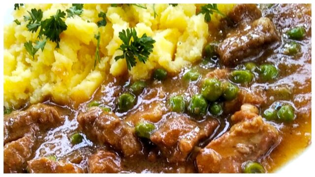 Vepřová plec na šťávě s hráškem a bramborami – poctivý od čtenářky Vepřová plec na šťávě s hráškem a bramborami – poctivý od čtenářky