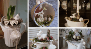 Využijte tímto netradičním způsobem starý porcelán k vytvoření krásné velikonoční dekorace!