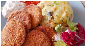 Recept na studentský řízek a šťouchaný brambor Studentský řízek s pivním těstíčkem a šťouchanými brambory