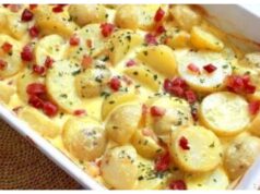 Zapečené brambory se slaninou a omáčkou Carbonara