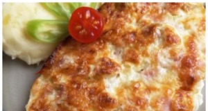 Recept na zapečené kuřecí řízky se šunkou a cibulí