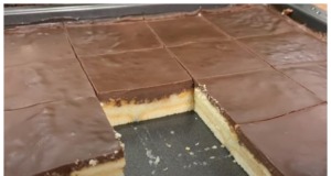 Tříbarevné nepečené řezy s čokoládou