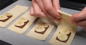 Křupavé šátečky z listového těsta s milka čokoládou a banány a jablečné hvězdice se skořicí – Křupavé pochoutky!