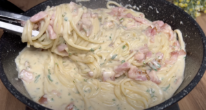 Krémové špagety se slaninou a sýrem – lahodný recept na rychlou a snadnou večeři