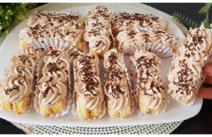 Hříšně dobrý nepečený dezert z dlouhých piškotů s Nutellou