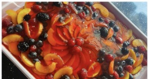 Luxusní ovocné řezy s krémem z mascarpone