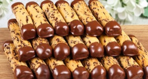Domácí čokoládové cookies tyčinky – skvělé na mlsání Vynikající cookies čokoládové tyčinky - Ideální k lahodnému horkému čaji