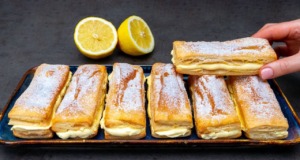 Křehoučké taštičky z listového těsta s citronovým mascarpone krémem – Křupavá pochoutka pro všechny! Křehoučké taštičky z listového těsta se smetanovo-citronovým mascarpone krémem - Křupavá pochoutka pro všechny!
