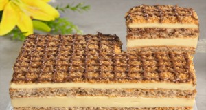 Vrstvený ořechový dort s vanilkovým krémem a nutellou – Mňamka! Vrstvený ořechový dort s vanilkovým krémem a nutellou - Mňamka!