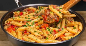 Labužnické těstoviny s mletým masem, rajčaty a cuketou – rychlý recept Labužnické těstoviny se zeleninou, mletým masem, rajčaty a cuketou