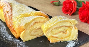 Nádherná palačinková roláda s vanilkovým krémem ze zakysané smetany – Kouzlo na talíři! Nádherná palačinková roláda s vanilkovým krémem ze zakysané smetany - Kouzlo na talíři!