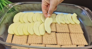 Jemný sušenkový jablečný koláč se skořicí a ořechy – netradiční recept Jemný sušenkový jablečný koláč se skořicí a ořechy - Ideální k horkému čaji!