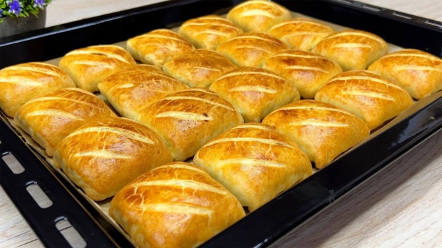 Křupavé taštičky plněné bramborovou kaší se smaženou cibulkou - bez droždí!