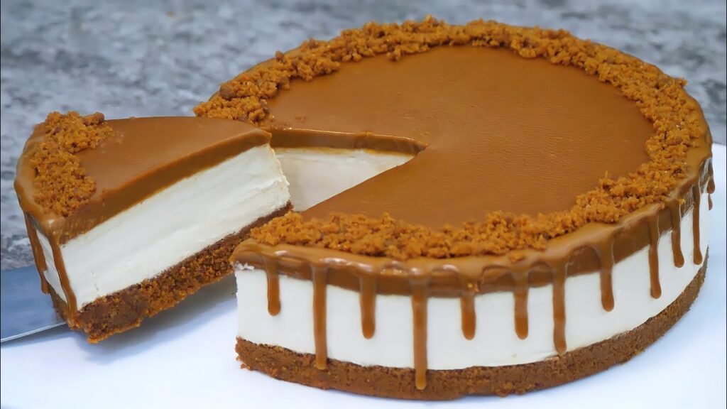 Okouzlující LOTUS tvarohový cheesecake se sušenkami - bez pečení