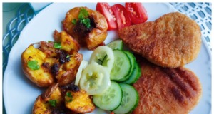 Recept na vynikající česnekové brambory pečené v troubě s řízky