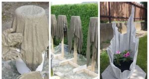 Zázrak z ručníku! Domácí trik s betonem: Vyrobte si úžasné zahradní dekorace, které vám každý závidí.