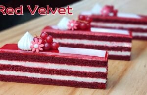 Pohádkový sametový RED VELVET dort s citronovo-tvarohovým krémem a želatinovou polevou - Kouzlo na vašem talíři!