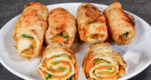 Jednoduchý recept na kuřecí závitky plné zeleninky!