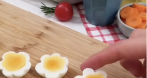 Vajíčka ve tvaru květin – originální a kreativní nápad na zdobení jídel