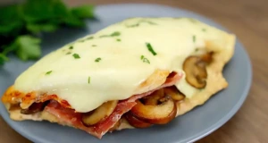 Plněné kuřecí řízky s mozzarellou a žampiony – Jednoduchý recept na pánvi