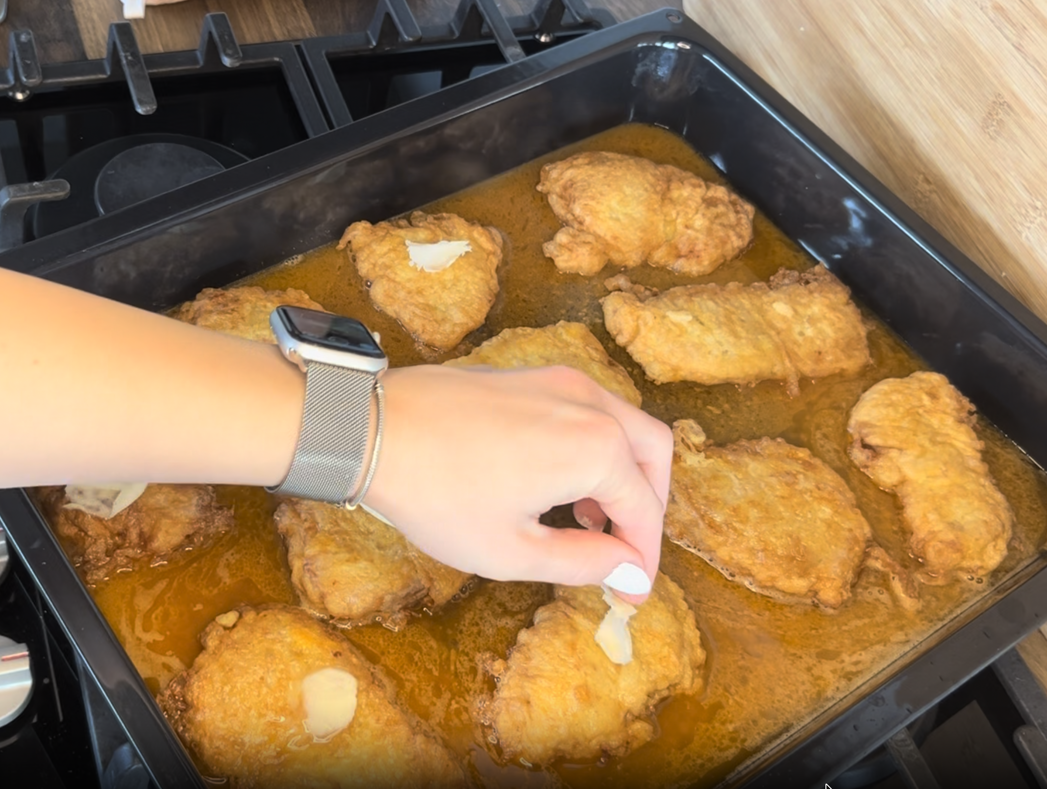 Obrácené řízky s bramborovou kaší a jablečno-mrkvovým salátem - nic lepšího jsem nejedla!