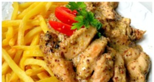 Minutkové kuřecí kousky v hořčičné omáčce: Recept na rychlý a luxusní oběd s hranolky Minutkové kuřecí kousky v hořčičné omáčce: Rychlá večeře hotová do 20 minut