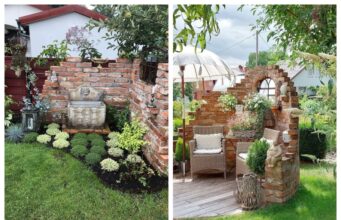 Zbylo nám několik starých cihel, ze kterých jsme vytvořili krásné zahradní prostředí