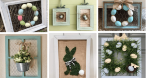 Inspirace na krásnou a originální velikonoční dekoraci – Využijte starý rám!