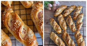 Plněné šunkové rohlíky: Nejlepší domácí recept na vláčné a křupavé pečivo