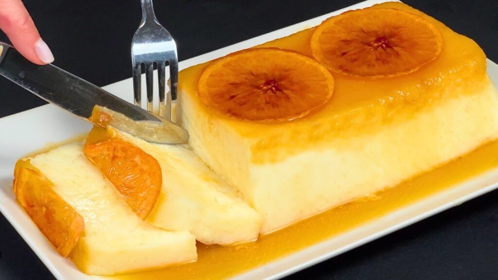 Desert cu gelatină franțuzească cu lapte condensat și portocală răcoritoare - NU COACE!