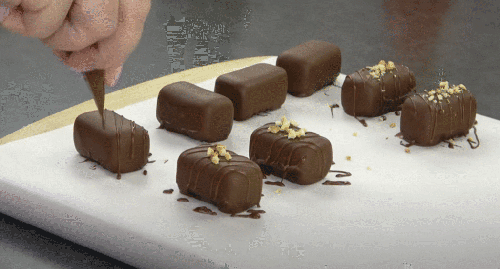 Datlová pochoutka s lískovými ořechy a čokoládovou polevou - jemnost a křupavost v ústech!