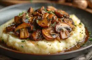 Veganské houbové ragú s bramborovou kaší – lahodné, krémové a plné vůní