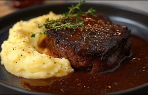 Jemné hovězí maso v aromatické omáčce z červeného vína a zeleniny