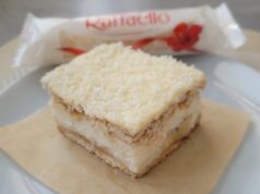Raffaello kostka bez pečení - kokosová rychlovka s banány a bílou čokoládou