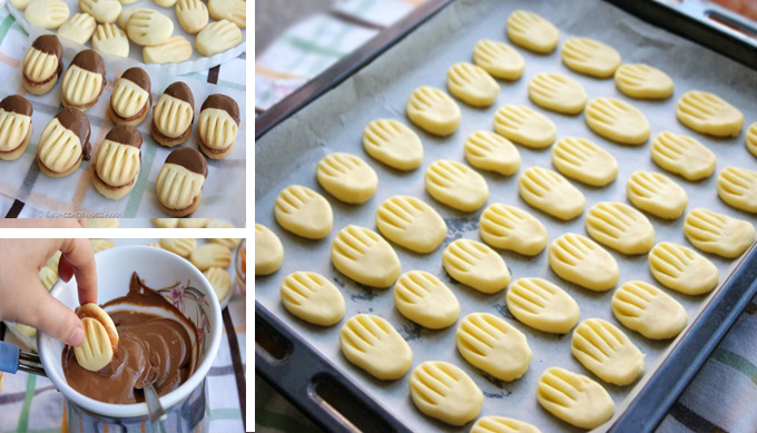 Máslové sušenky s vanilkou a čokoládovou polevou - připravené za pár minut!