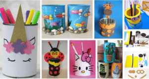 Inspirace na tvoření pro ty nejmenší – Vyrobte si stojan na tužky z běžně dostupných věcí!