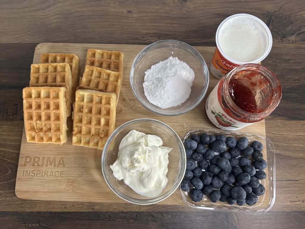 Plněné vafle s mascarpone a borůvkami – dokonalý letní dezert bez námahy