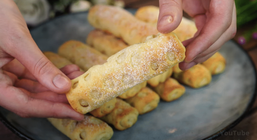 Cukrové rolky z tvarohového těsta s vanilkovou vůní, které se doslova rozplývají na jazyku