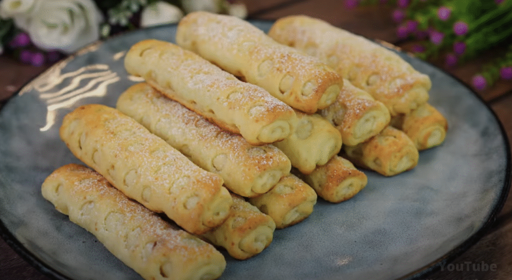 Cukrové rolky z tvarohového těsta s vanilkovou vůní, které se doslova rozplývají na jazyku