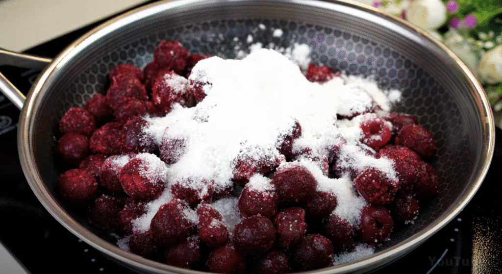 Jemný drobenkový koláč s třešňemi – ovocná klasika s vůní domova