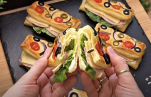 Listové taštičky se smetanovým sýrem, šunkou a zeleninou – křupavé občerstvení plné chuti Listové taštičky se smetanovým sýrem, šunkou a zeleninou – křupavé občerstvení plné chuti