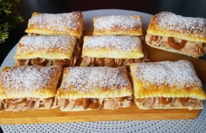 Křupavoučký krémový zákusek s Nutellovým krémem a karamelem - křupavé nebe v ústech