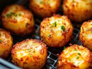 Křupavé pečené brambory s parmazánem a bylinkami z horkovzdušné fritézy