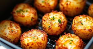 Křupavé pečené brambory s parmazánem a bylinkami z horkovzdušné fritézy Křupavé pečené brambory s parmazánem a bylinkami z horkovzdušné fritézy