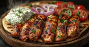 Grilované kuřecí maso s domácí tzatziki omáčkou a zeleninou: Lehký letní recept na večeři Grilované kuřecí maso s domácí tzatziki omáčkou a zeleninou: Lehký letní recept na večeři